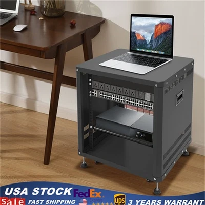 12U AV Rack Stand with Caster Wheels Network Stereo Recording Studio Rack - Image 1 of 4