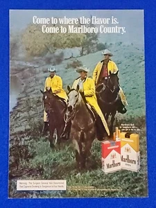 1976 MARLBORO MAN CIGARETTE ORIGINAL PRINT AD "COME TO WHERE THE FLAVOR IS" - Picture 1 of 1