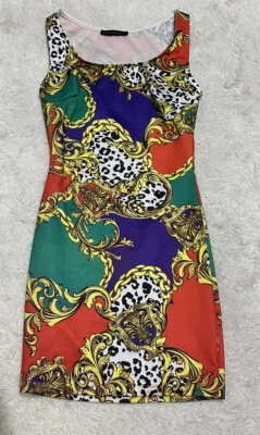 Symphony Baroque Sexy Bodycon Mini Dress XS Foto 1 de 4