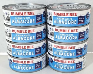 BUMBLE BEE CHUNK WHITE ALBACORE TUNA 5 OZ (PACK OF 8 CANS) GREAT DEAL!!!! - Picture 1 of 10
