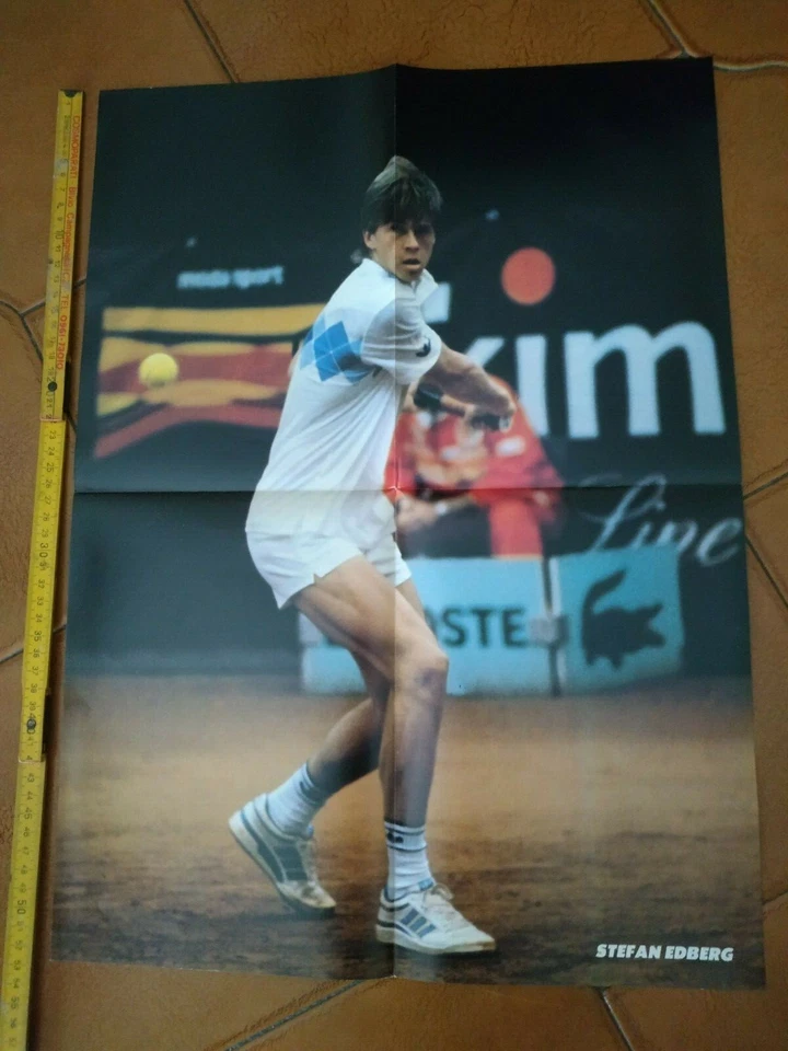 Fabuloso póster de tenis Stefan Edberg si te gusta Agassi Borg Becker Adidas Foto 1 de 1