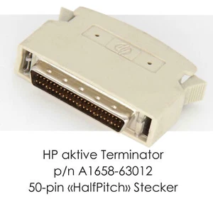 SCSI ACTIVE TERMINATOR HP A1658-63012 50-PIN 50-POL MALE HALF PITCH SCSI-II #34 - Bild 1 von 1