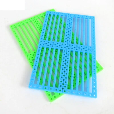 2pcs 12*7.5cm Car Chassis Perforated Plastic Panel Car Frame DIY For Robot Toy - Image 1 of 4
