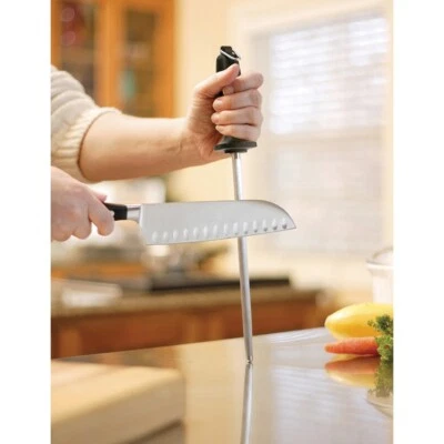 Smith's Afilador Acero Realineación Hoja Borde Recto 9" Barra Anillo Colgante Foto 1 de 3