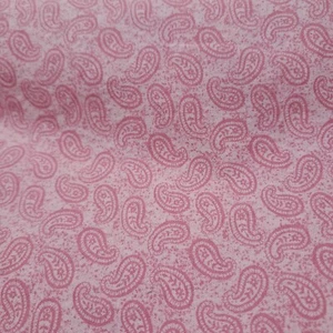 Pink Paisley Fabric Prewashed Ironed Cotton Sewing Quilting Material 1+ Yard - Picture 1 of 3