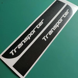 Transporter text style #5 Front wing logo PAIR - Van/Camper Decal Sticker - Picture 1 of 3