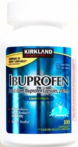 Kirkland Signature Ibuprofen Liquid Softgels Capsules, 200mg NSAID Pain/Fever - Picture 1 of 7