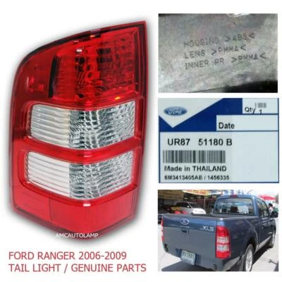 APTO 2006-2011 Ford Ranger T5 Thunder XL XLt Lámpara Trasera Luz Trasera Trasera Foto 1 de 4