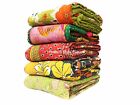  Whole Sale Lot 5 Pcs Indian Tribal Kantha Vintage Quilt Cotton Bed Cover Throw