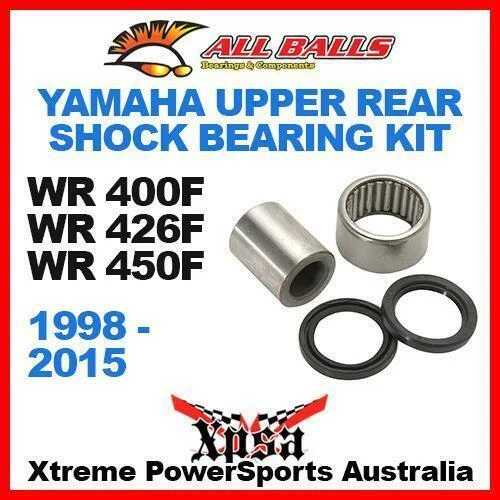 Kit de cojinete de amortiguador trasero superior Yamaha WR400F WR426F WR450F 98-2015 Enduro, All Bal Foto 1 de 1