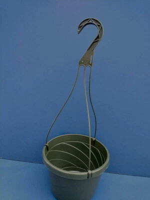 Lote de 5 nuevas macetas de plástico colgantes Euro de 8 pulgadas para vivero Foto 1 de 3