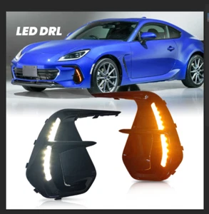 Fit 22-24 Subaru BRZ OP Style LED DRL Daytime Running Turn Signal Fog Lights Set - Picture 1 of 20