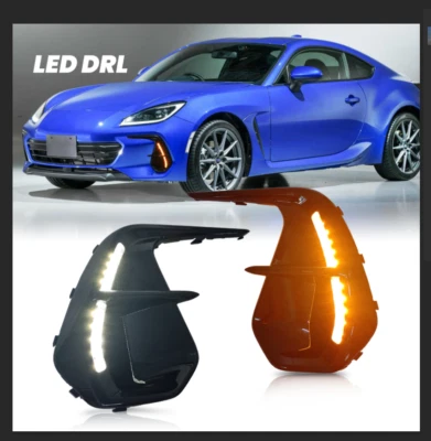 Fit 22-24 Subaru BRZ OP Style LED DRL Daytime Running Turn Signal Fog Lights Set - Image 1 of 4