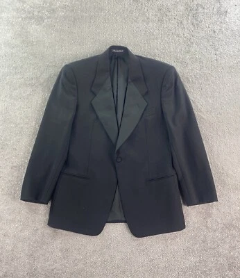 Mani Giorgrio Aarmani Tuxedo Jacket 38 R Black Wool Formal Luxury Designer Italy - Image 1 of 4