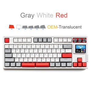 SKYLOONG GK87 Pro Mechanical Keyboard 2" Screen 3 Knobs Hot-Swap RGB Wireless - Picture 1 of 18