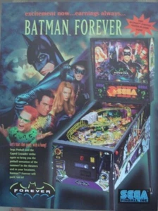 Sega Batman Forever Double-sided Pinball Advertising Flyer - Picture 1 of 2
