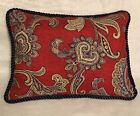 Provence French Country Cottage Pillow Blue Red Floral Fresh Farm Lumbar Navy