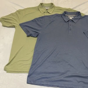 Lot 2 Burma Bibas Men’s Polo Shirts 2xl XXL Green Blue Golf Rugby Casual Adult - Picture 1 of 24