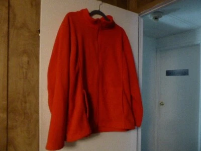 Cabela’s 2XL Flannel Red Zippered front Jacket 2 Pockets Draw cord Waist - Image 1 of 4
