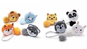 Fluffy Animal Retractable Tape Measures with Pom Pom Tails - 150cm Gift Stocking