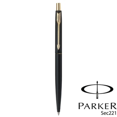PERSONALISED ENGRAVED PARKER CLASSIC MATTE BLACK GOLD BALLPEN - CHRISTMAS GIFT