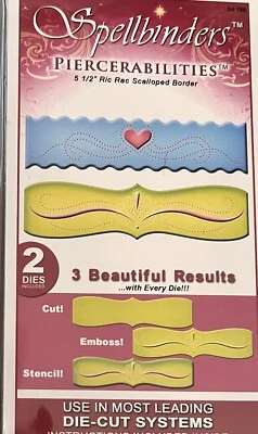 Spellbinders Piercerabilities S4 165 die Hard To Find. Retired. In Org. Package. - Image 1 of 2