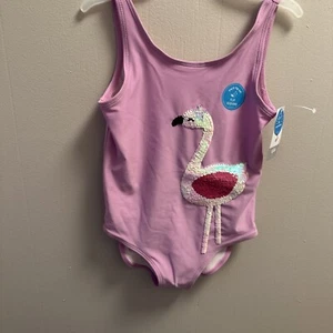 Carter’s Girl Purple Flamingo Swim Bathing Suit 1 Piece Size 6/6x NwT - Picture 1 of 5
