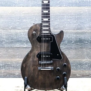 Gibson Les Paul '70s Tribute (Modified) Stacked P90 Transparent Black El. Guitar - Picture 1 of 24