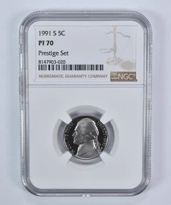 1991-S Jefferson Nickel Prestige Set PF70 NGC Brown Label *0799 - Picture 1 of 5