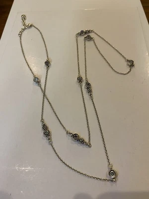 "Collar estación larga cristal azul púrpura eclipse luz halo Brighton 20-22"""  Foto 1 de 4