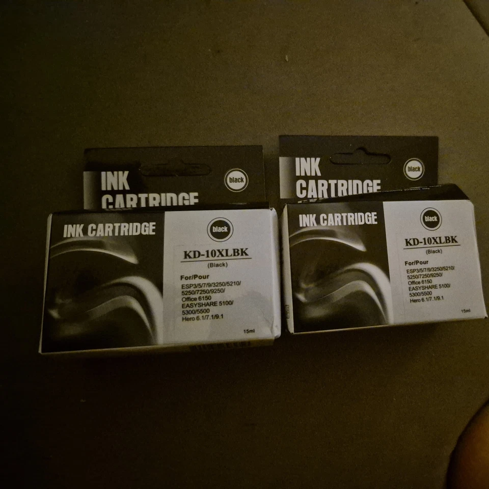 KD 10BK XL Black Ink Cartridge Printer, KD-10BK, Kodak Compatible, New & Sealed - Image 1 of 2