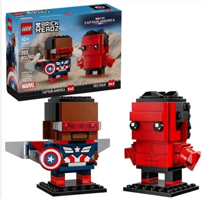 Lego BrickHeadz 40668 Capitán América y Hulk Rojo 202 Piezas Marvel 2024 Nuevo Foto 1 de 2