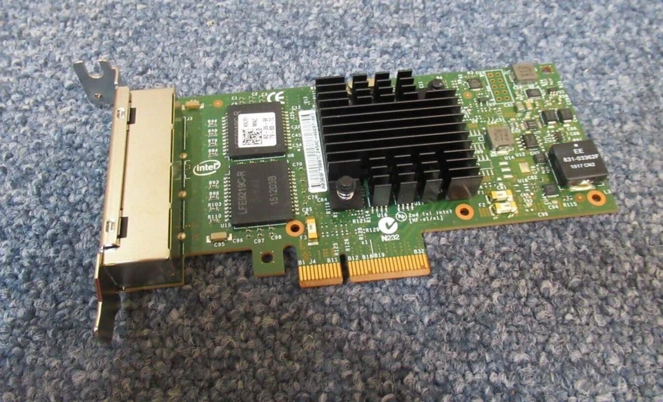 Dell Intel Quad-Port PCIe x4 Gb Server Adapter 0K9CR1 i350 T4 Low Profile K9CR1 - Photo 1/1