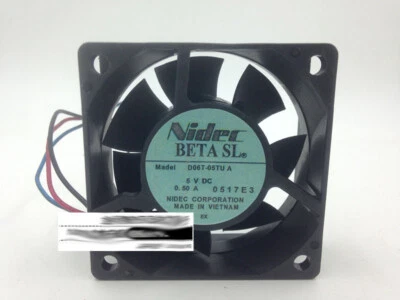 NIDEC D06T-05TU A 6025 6CM DC5V 0.50A 3-wire high air volume cooling fan - Image 1 of 3