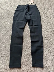 Quince Women's Black Ultra-Stretch Ponte Pants Skinny Leg sz M Tall 30" Career - Picture 1 of 7