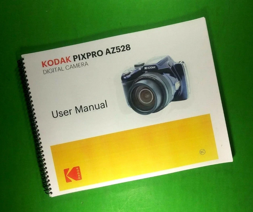Manual del propietario para cámara Kodak PixPro AZ528 ¡122 páginas con cubiertas transparentes! Foto 1 de 1