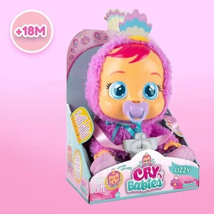Muñeca interactiva Cry Babies Lizzy sonidos llantos lágrimas reales nueva - Imagen 1 de 6