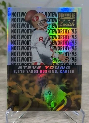 1996 Pinnacle Zenith Noteworthy '95 Steve Young #10 - Image 1 of 2