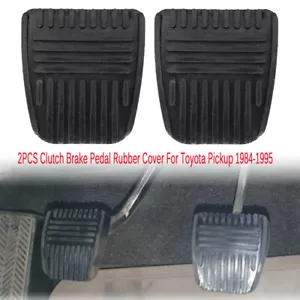 Cubierta de pastillas de repuesto de goma para pedal de embrague de freno 2 piezas para camioneta Toyota 1984-95 - Imagen 1 de 13