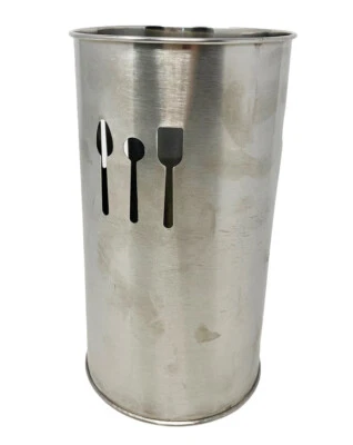 Portaposate in acciaio contenitore x posate scolaposate porta utensili da cucina - Immagine 1 di 3