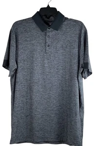 Under Armor Shirt Mens Medium Polo Heat Gear Loose fit Gray Black Golf - Picture 1 of 7