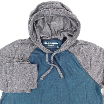 Tony Hawk Sudadera con Capucha Next Level Series XL Gris Pizarra Azul Monopatín Algodón Poli Foto 1 de 4