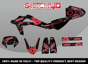 KIT ADESIVI GRAFICHE FAST RED B  per moto TE 250 310 2008 2009 2010 2011 2012 - Picture 1 of 1