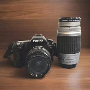 Pentax K100D 6.1MP Digital SLR Camera w/ Dual Lenses. Fa J 75-300 mm Included. - Picture 1 of 15