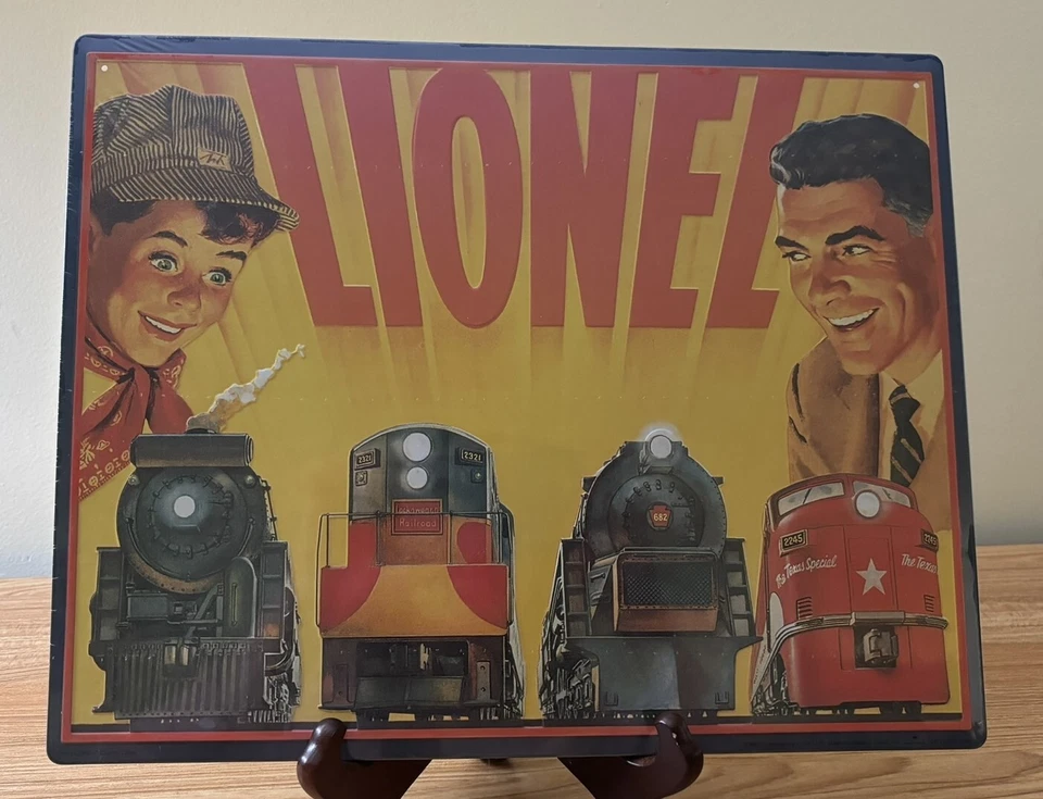 Hallmark 1952 and 1954 Lionel Trains Catalog Cover Tin Signs 2