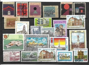 D84 ARCHITECTURE, BUILDINGS LOT OF STAMPS - Foto 1 di 1