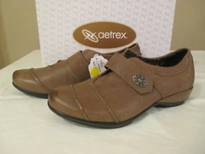 Zapatos Mocasines Aetrex Corinne Para Mujer Cuero Marrón Monje Correa Talla 10.5 B Nuevos EF858 - Imagen 1 de 9