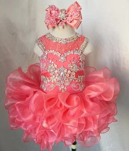 Jenniferwu Pageant Party Princess Birthday Dresses Tulle Tutu Dress for Girls - Picture 1 of 4