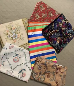 Lot of Various Fabrics 1 to 3+ Yards Velvet, Yang Jay, Rainbow, Paisley, Panel - Picture 1 of 9