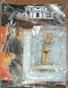 NEW IN BOX with ORIGINAL MAGAZINE Lara Croft Figurine 15cm black bikini Bolivie - Picture 1 of 6